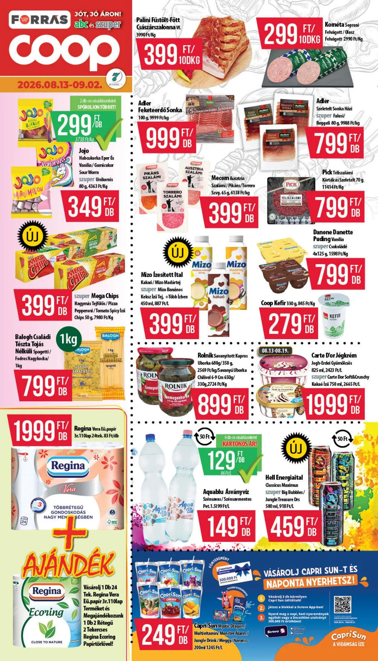 Coop akciós újság Hétforrás 08.13–09.02