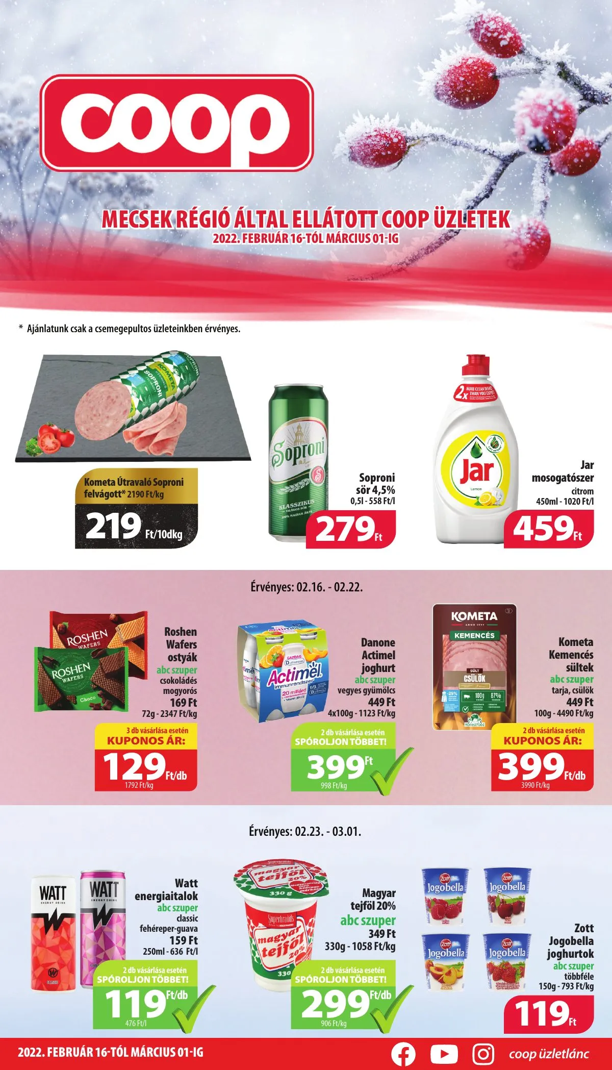 Coop akciós újság Mecsek 02.16–03.01