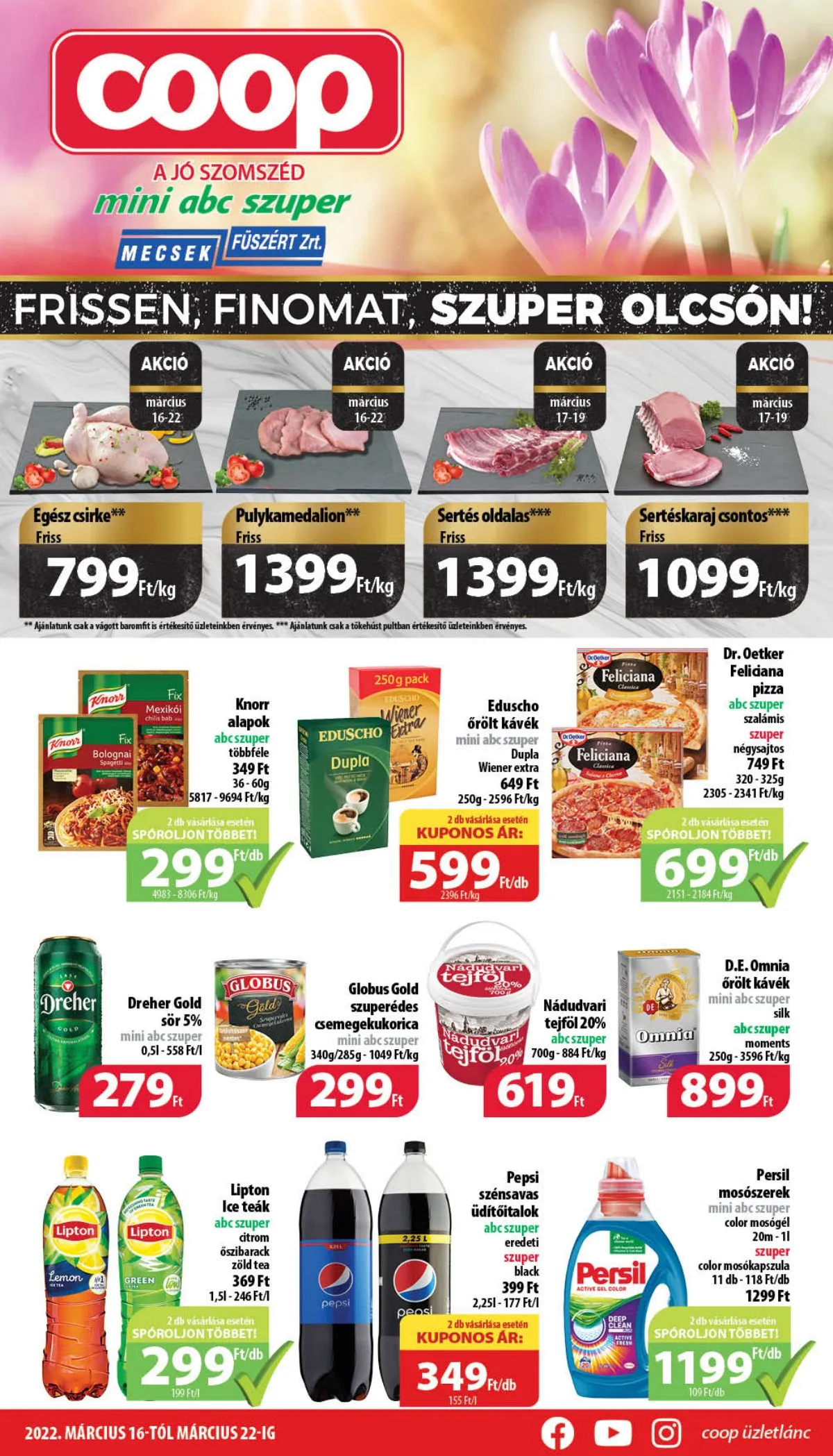 Coop akciós újság Mecsek 03.16–03.22