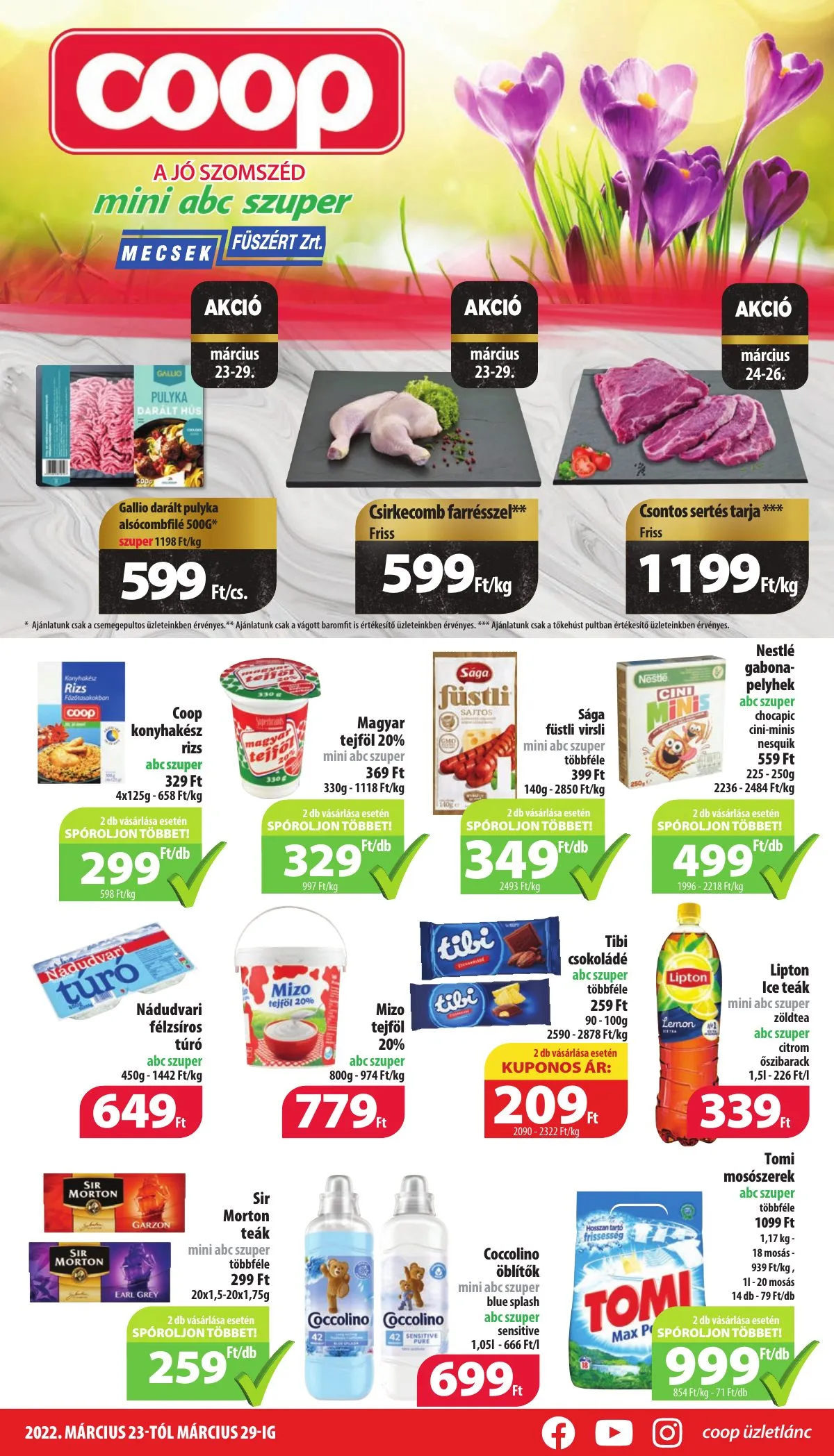 Coop akciós újság Mecsek 03.23–03.29