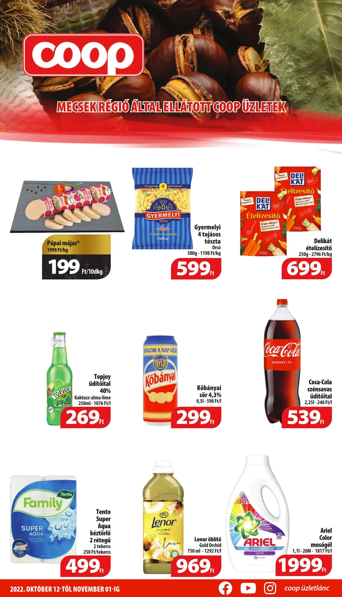 Coop akciós újság Mecsek 10.12–11.01