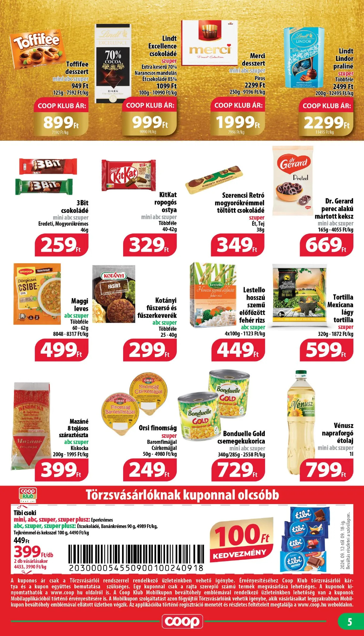 Coop akciós újság Mecsek 09.18–09.18 – 5. oldal
