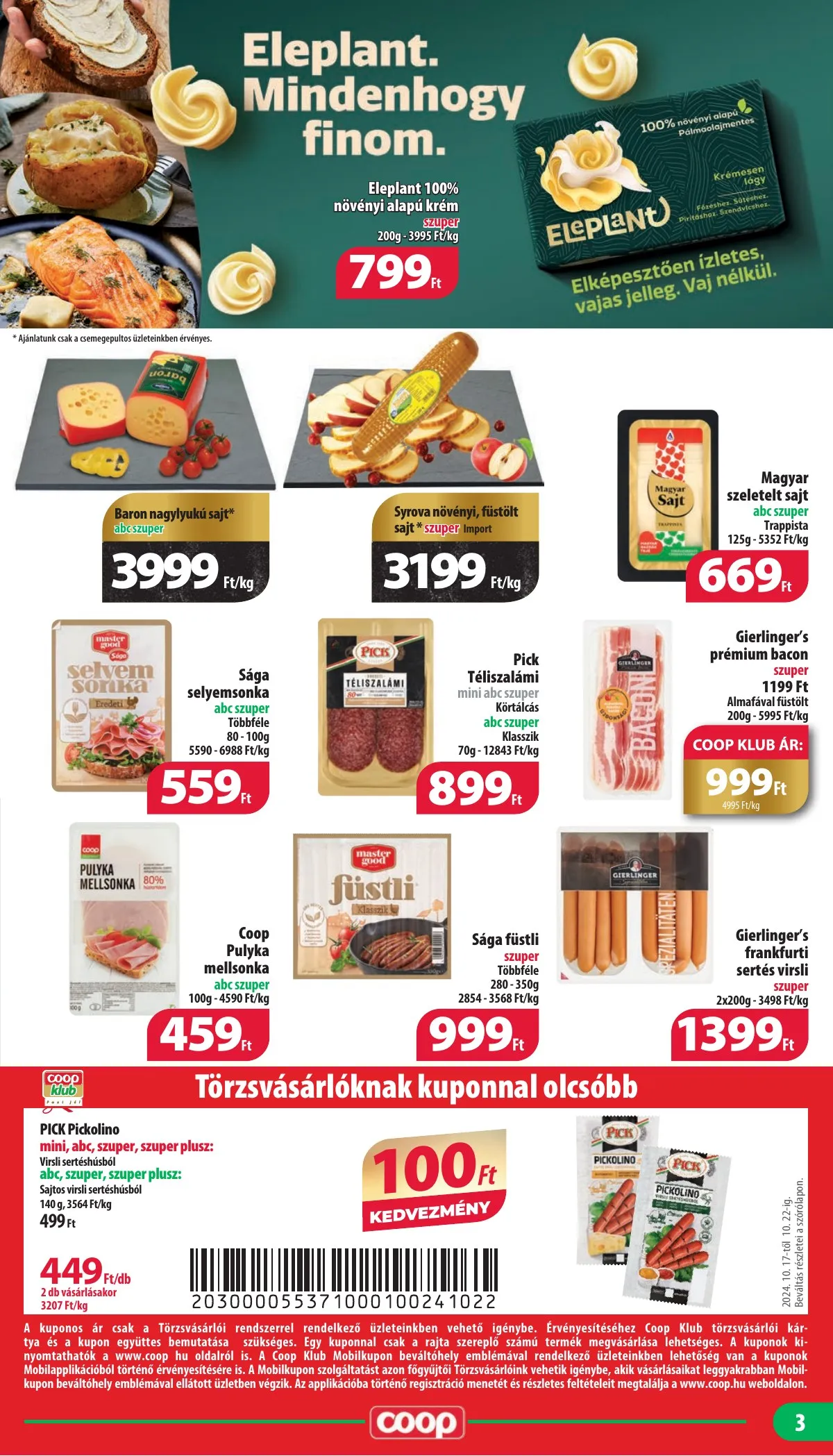 Coop akciós újság Mecsek 10.17–10.22 – 3. oldal