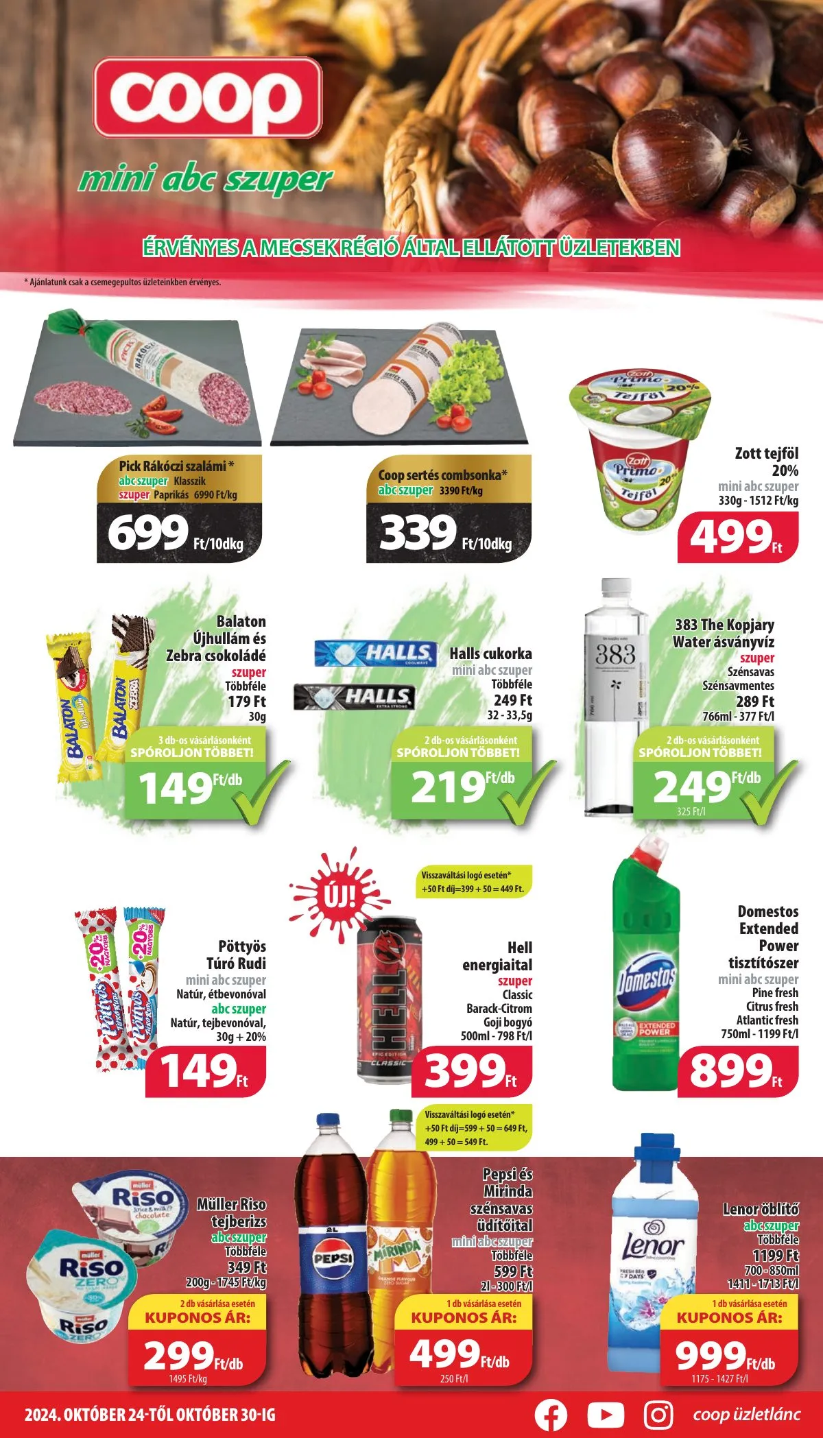 Coop akciós újság Mecsek 10.24–10.30