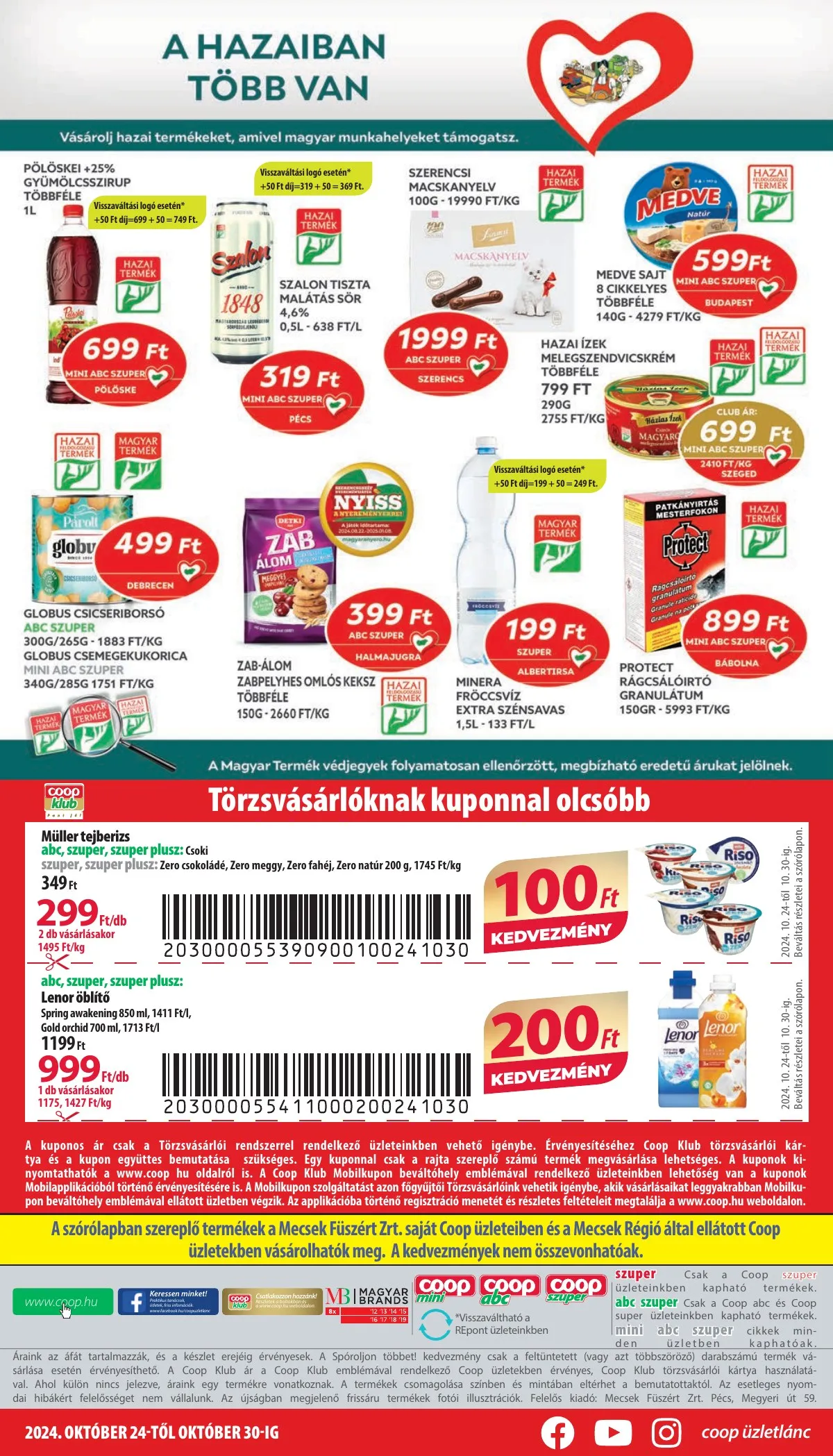 Coop akciós újság Mecsek 10.24–10.30 – 8. oldal