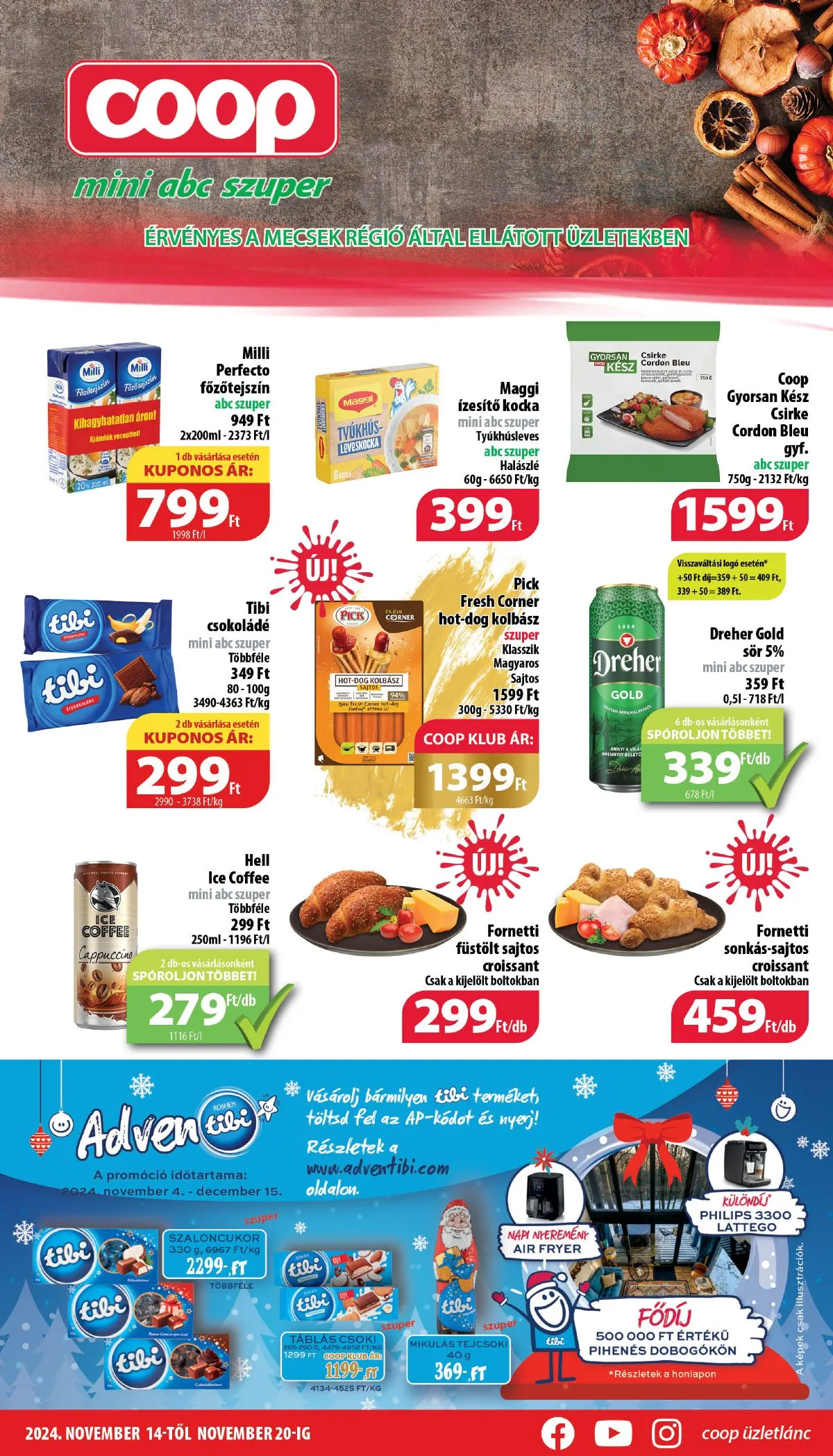 Coop akciós újság Mecsek 11.14–11.20