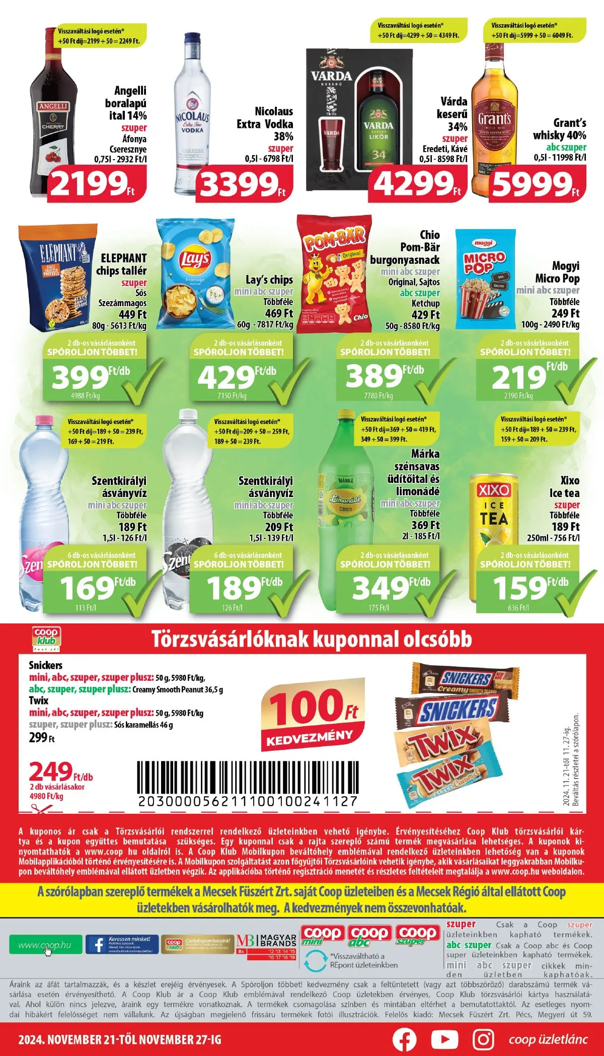 Coop akciós újság Mecsek 11.21–11.27 – 8. oldal