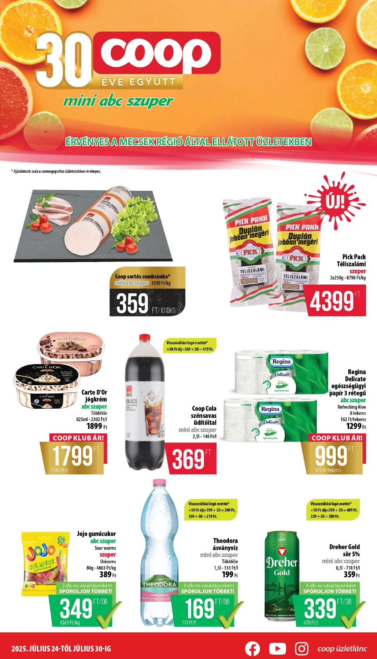 Coop akciós újság Mecsek 07.24–07.30