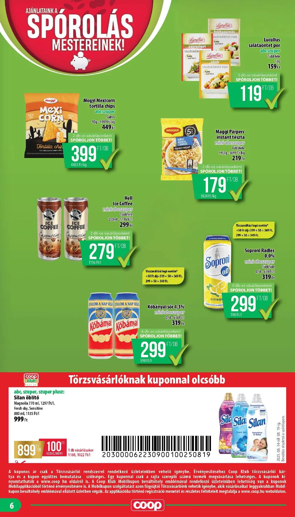 Coop akciós újság Mecsek 08.14–08.19 – 6. oldal