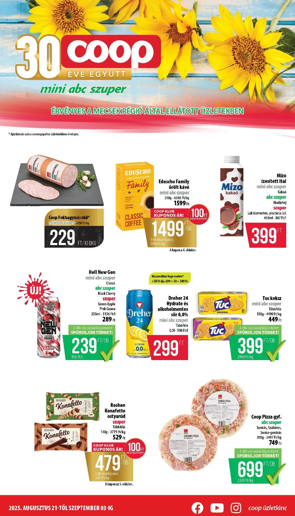 Coop akciós újság Mecsek 08.21–09.03