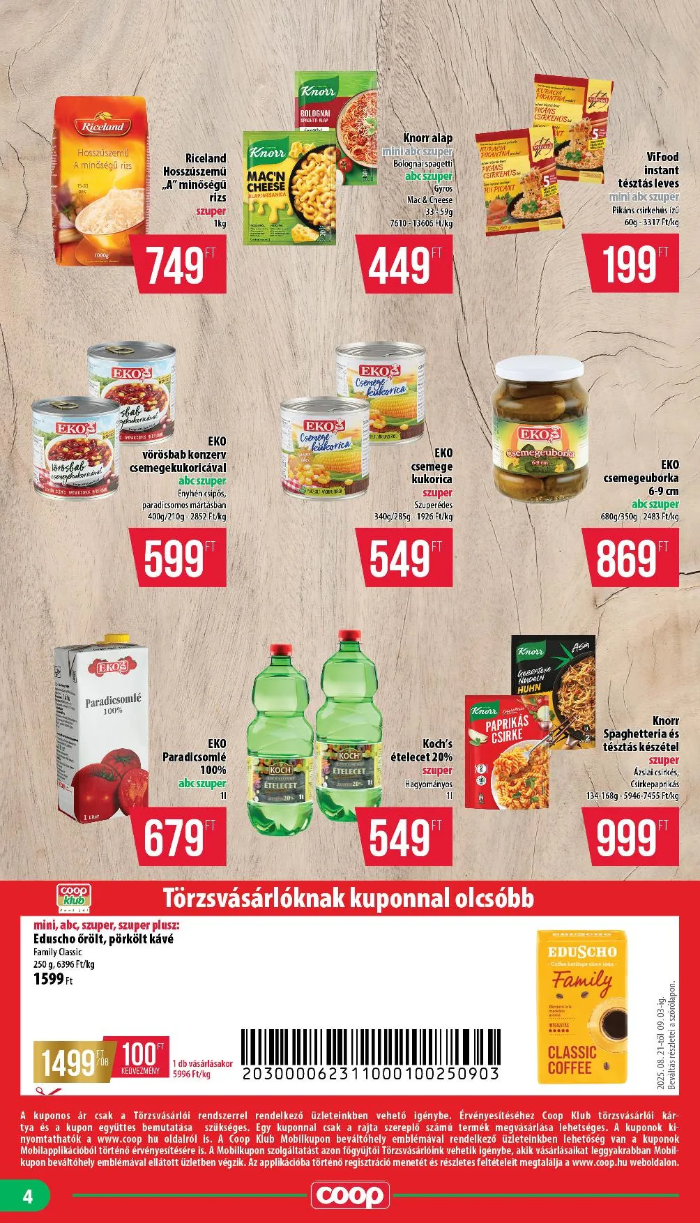 Coop akciós újság Mecsek 08.21–09.03 – 4. oldal