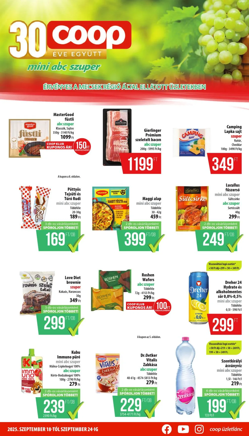 Coop akciós újság Mecsek 09.18–09.24