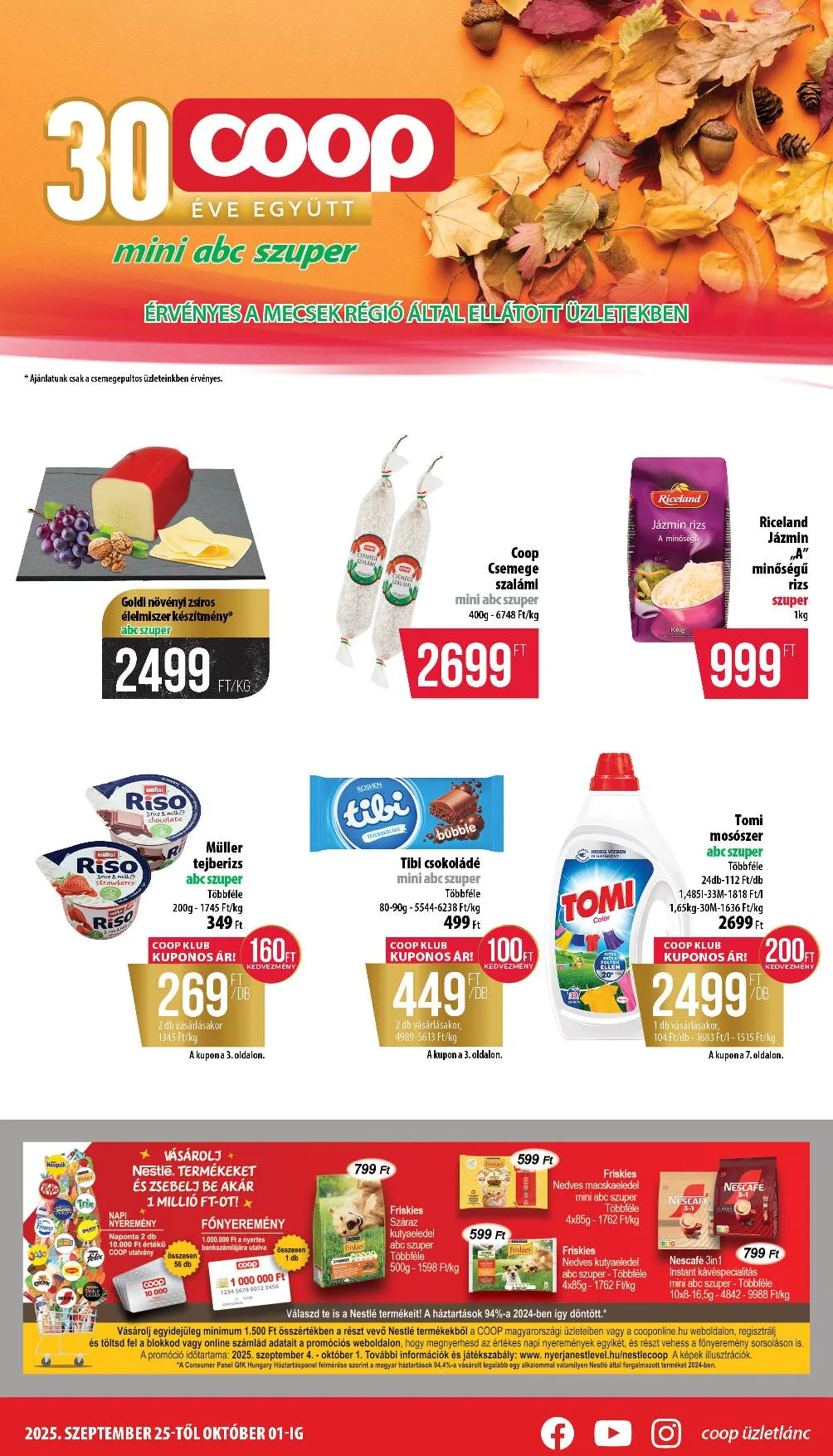 Coop akciós újság Mecsek 09.25–10.01