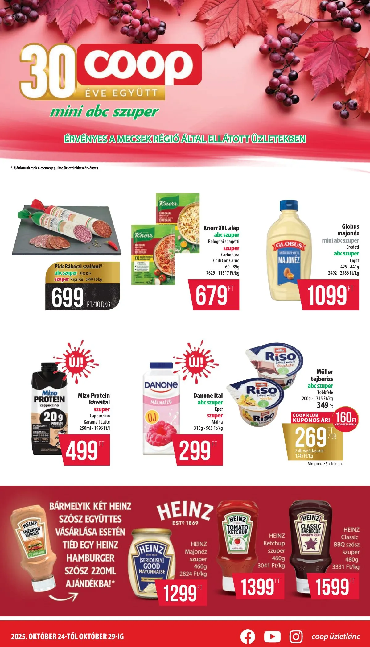 Coop akciós újság Mecsek 10.24–10.29