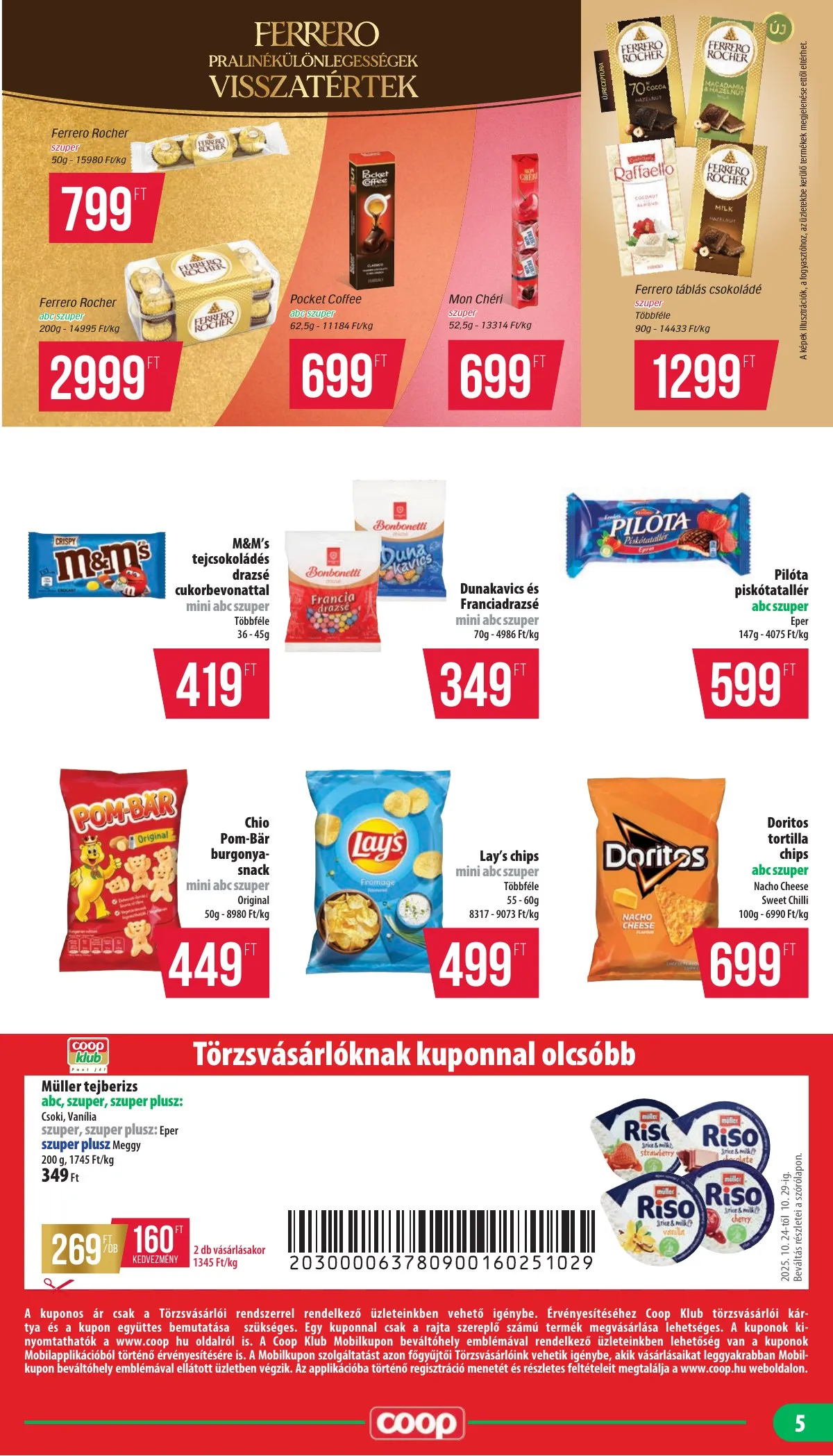 Coop akciós újság Mecsek 10.24–10.29 – 5. oldal