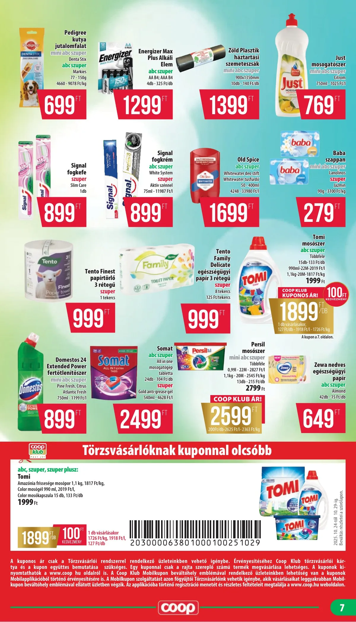 Coop akciós újság Mecsek 10.24–10.29 – 7. oldal