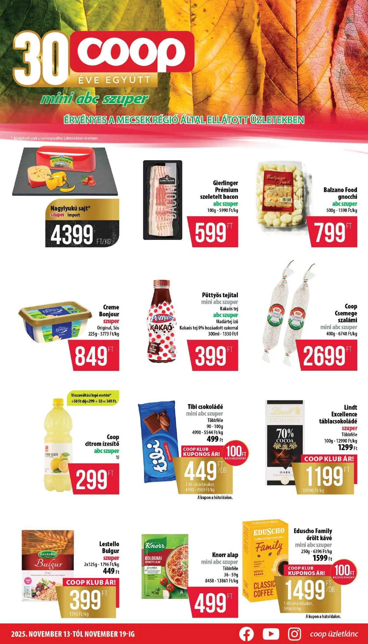 Coop akciós újság Mecsek 11.13–11.19