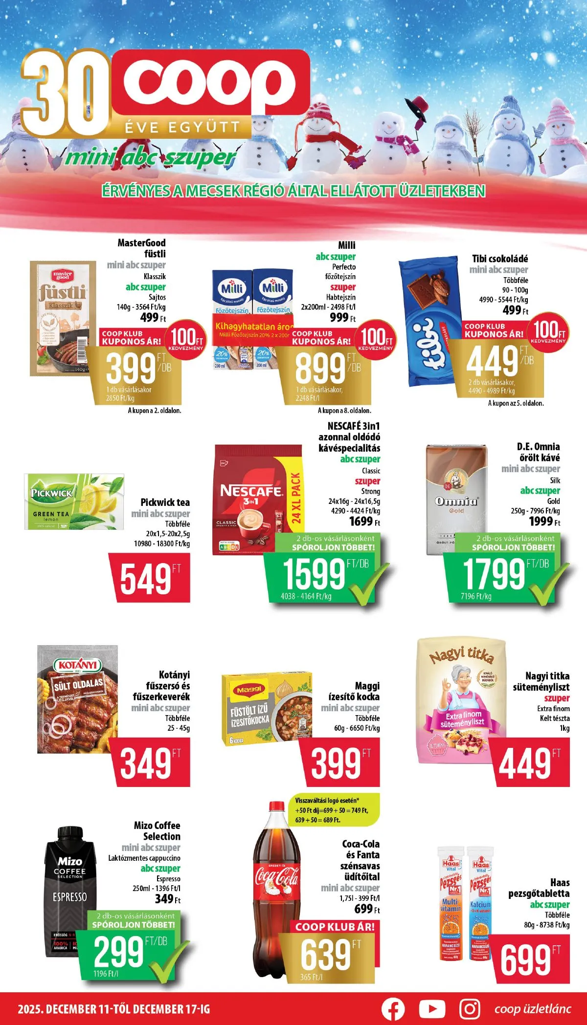 Coop akciós újság Mecsek 12.11–12.17