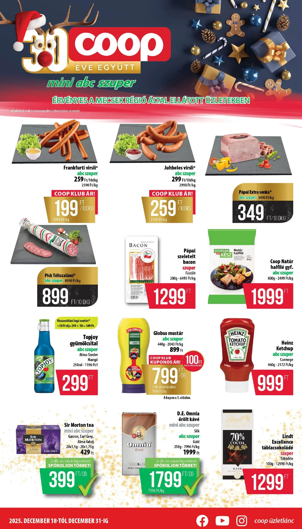 Coop akciós újság Mecsek 12.18–12.31
