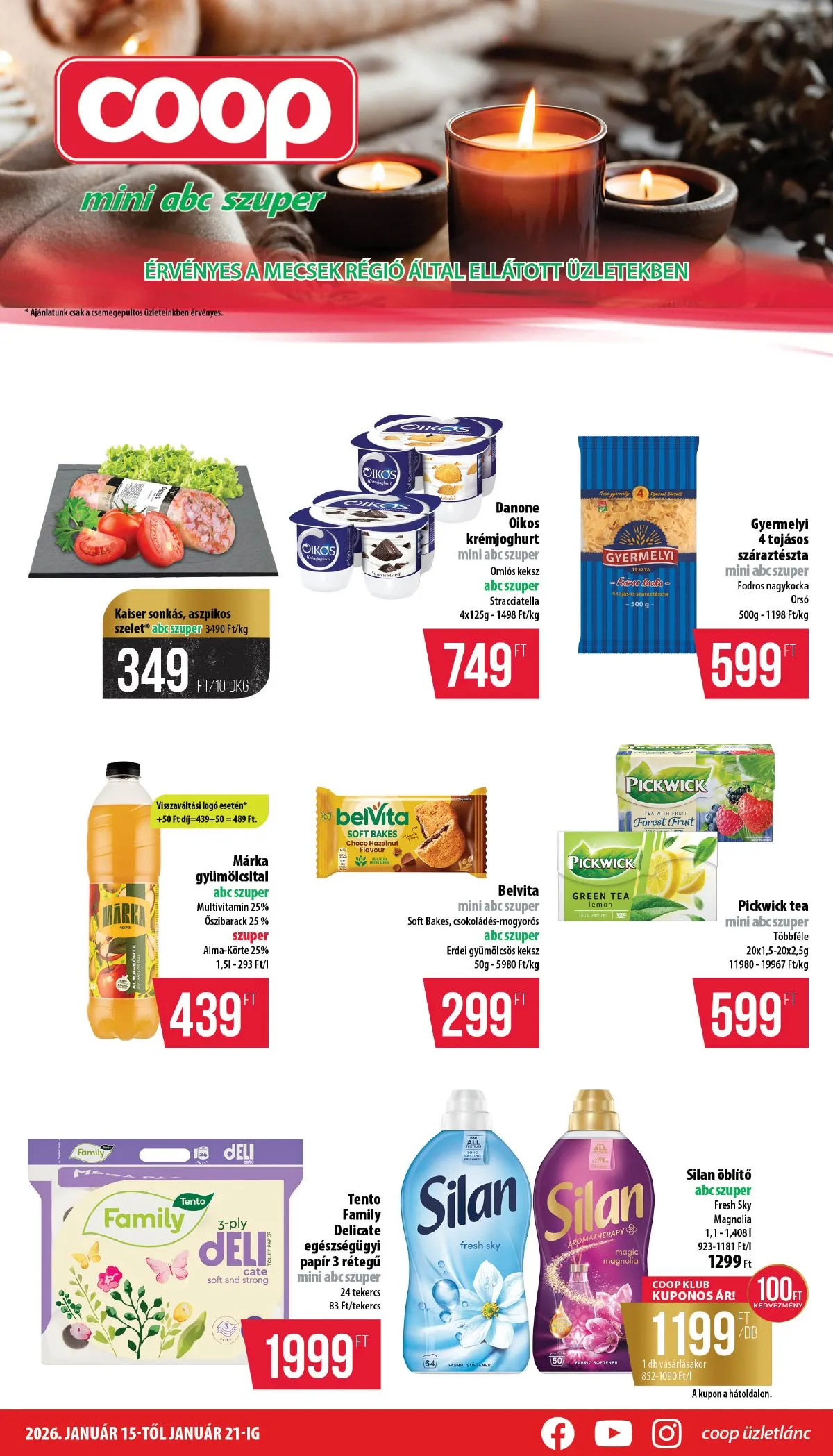 Coop akciós újság Mecsek 01.15–01.21