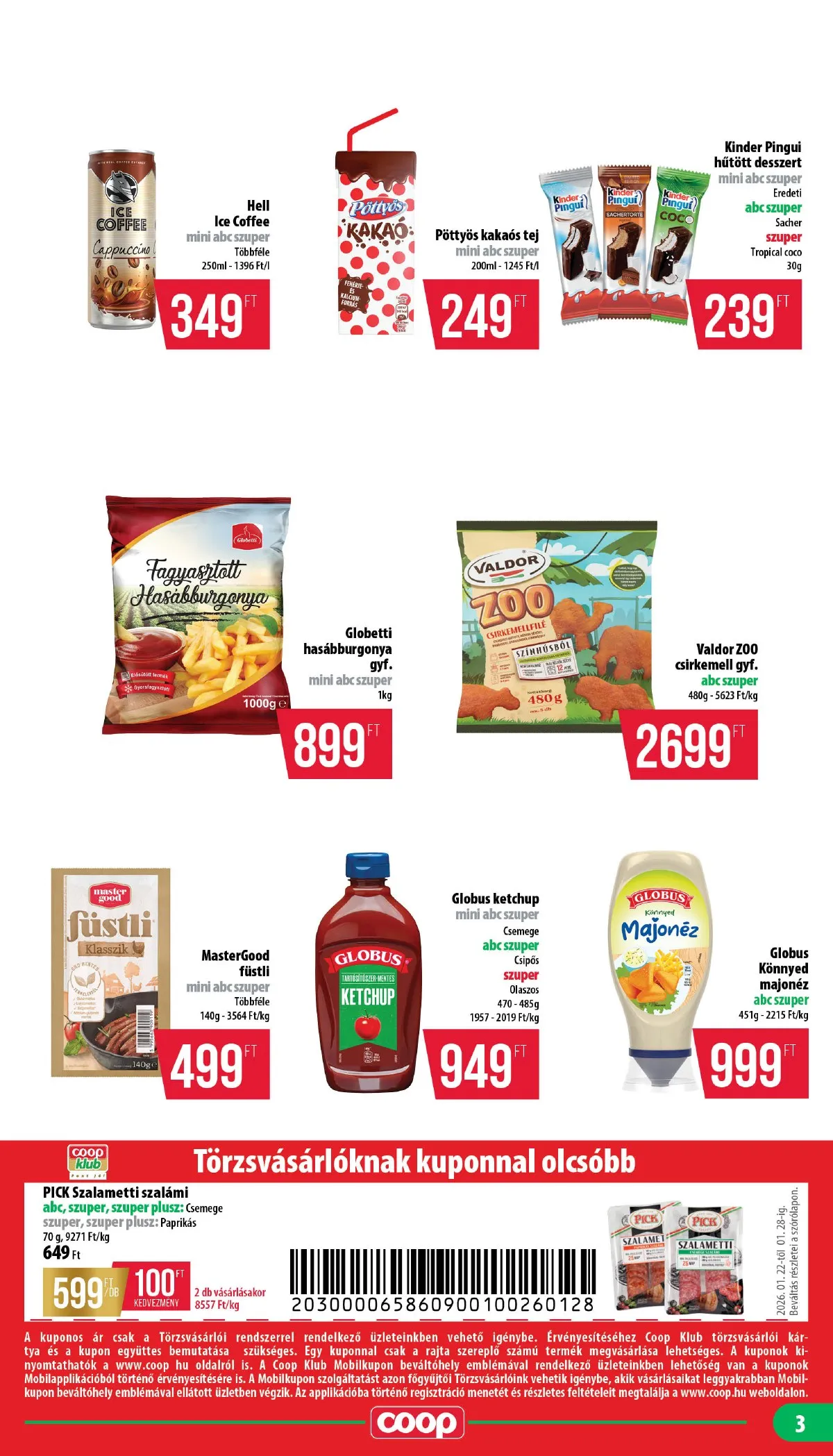Coop akciós újság Mecsek 01.22–01.28 – 3. oldal
