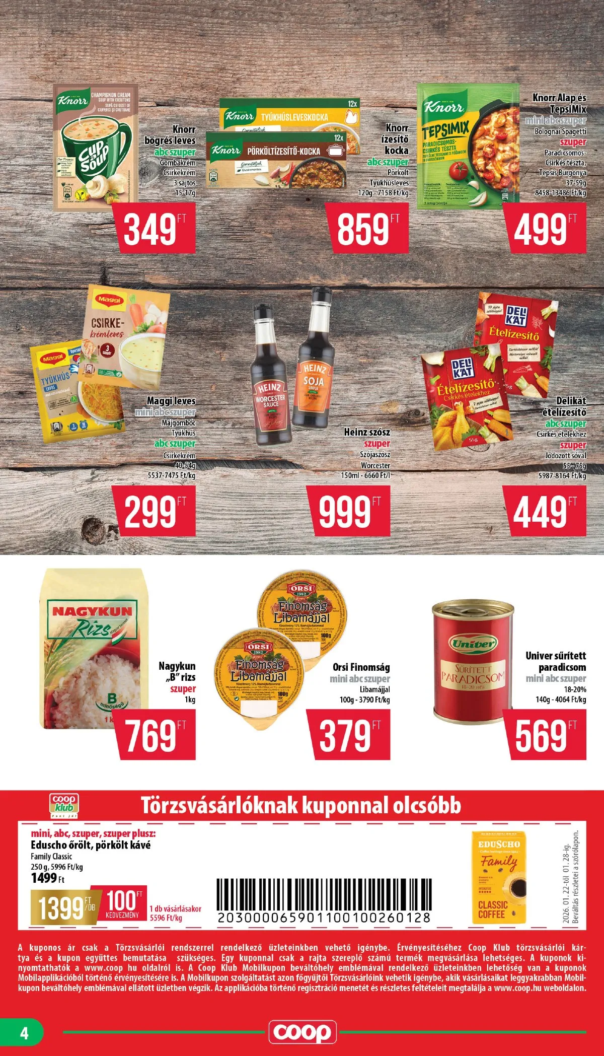 Coop akciós újság Mecsek 01.22–01.28 – 4. oldal