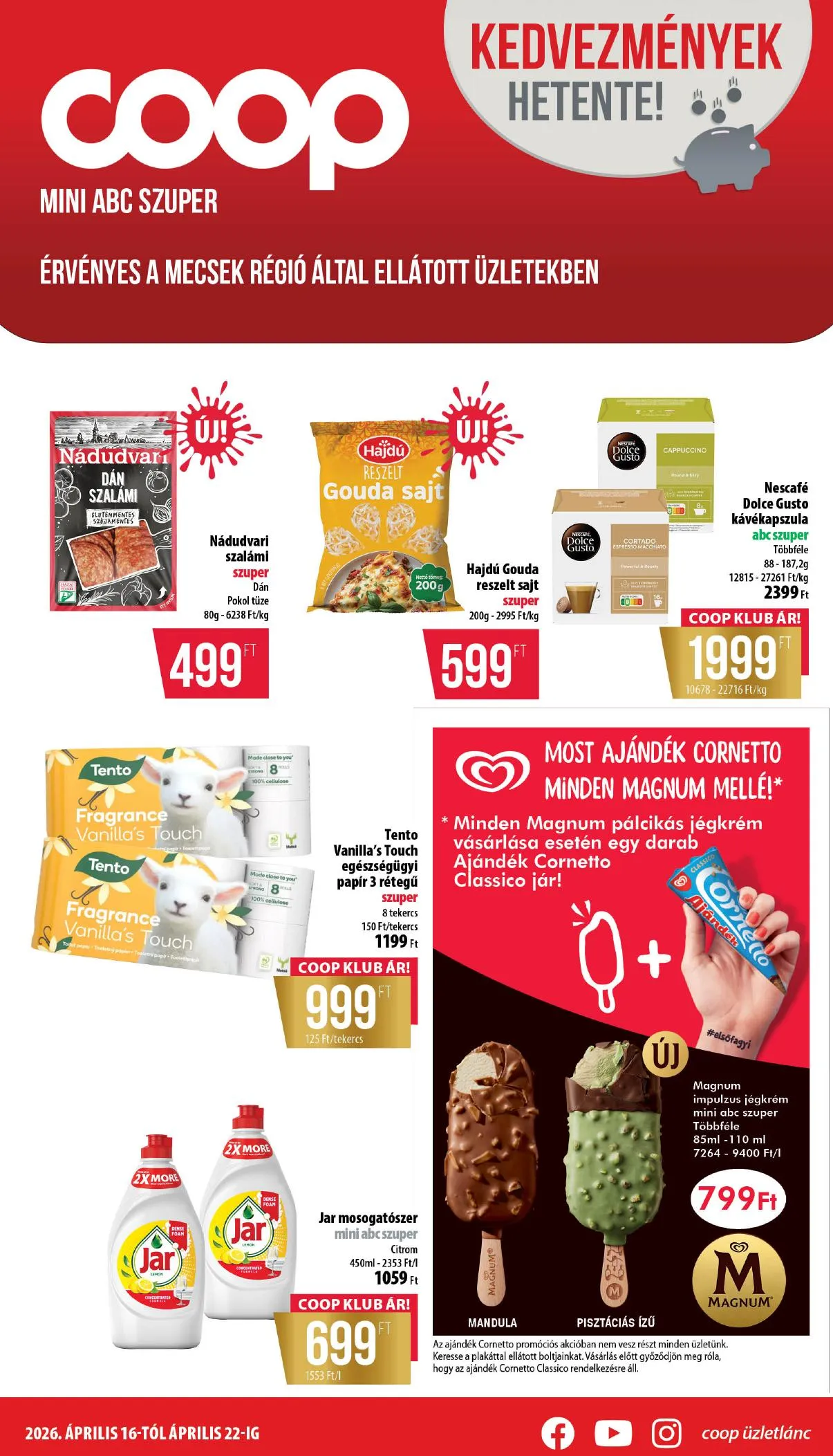 Coop akciós újság Mecsek 04.16–04.22