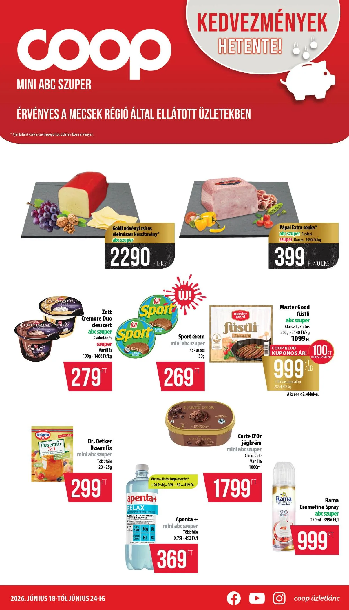 Coop akciós újság Mecsek 06.18–06.24