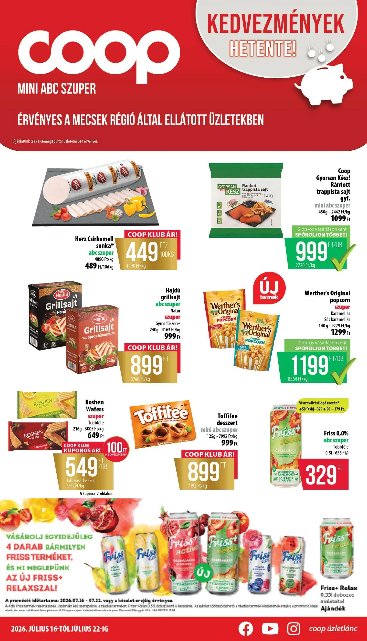 Coop akciós újság Mecsek 07.16–07.22