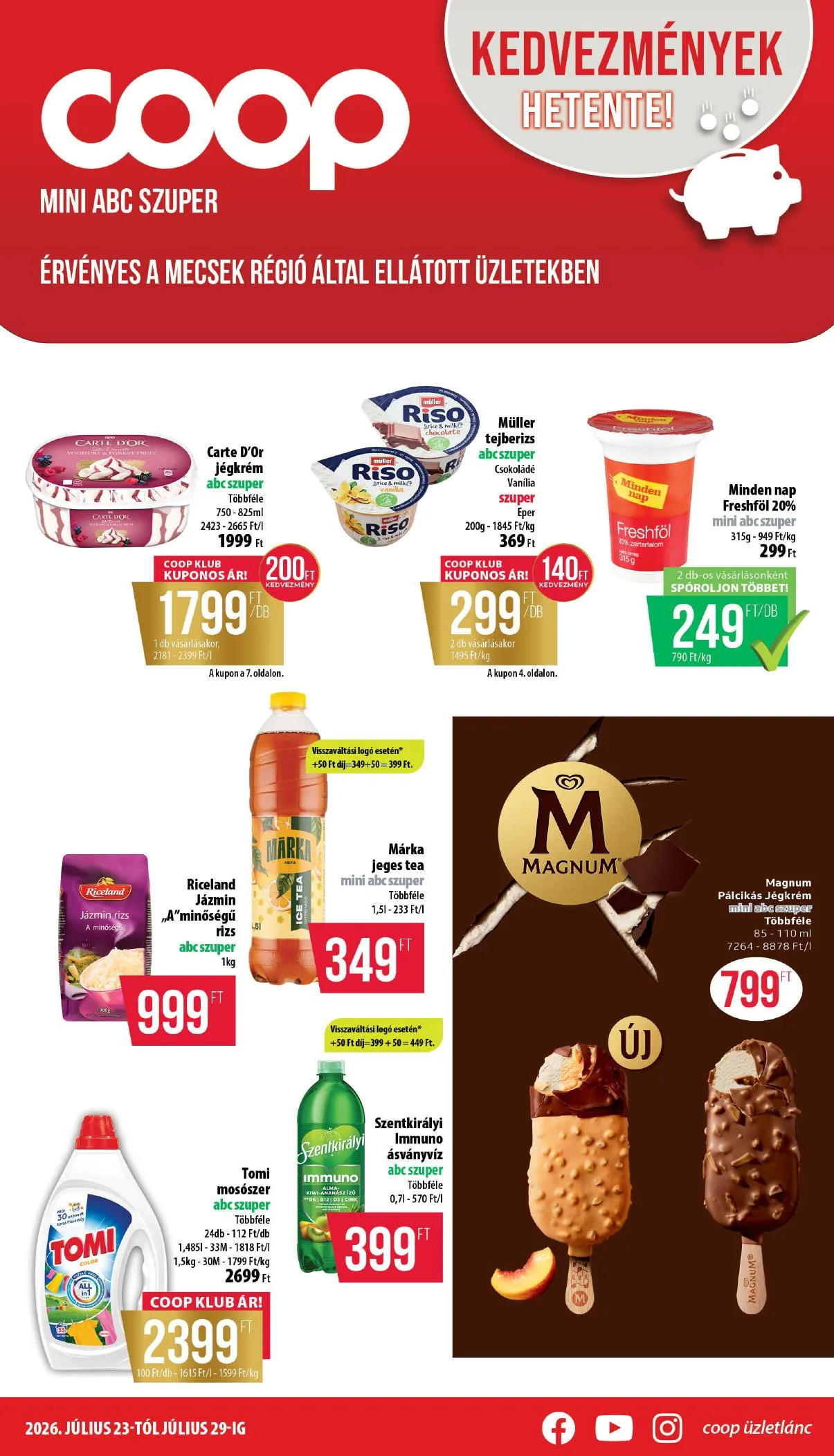 Coop akciós újság Mecsek 07.23–07.29