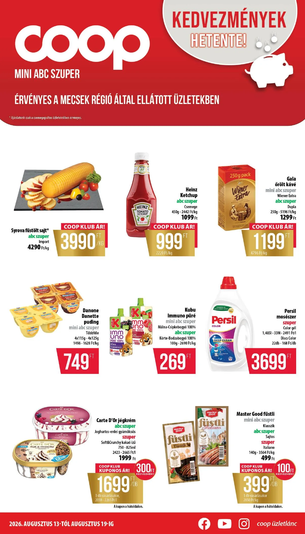 Coop akciós újság Mecsek 08.13–08.19