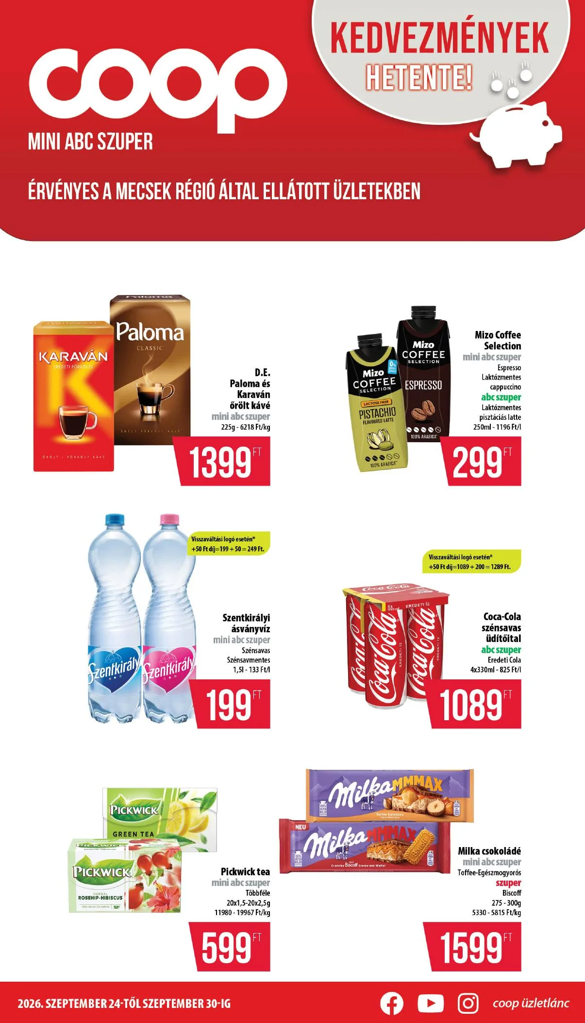 Coop akciós újság Mecsek 09.24–09.30