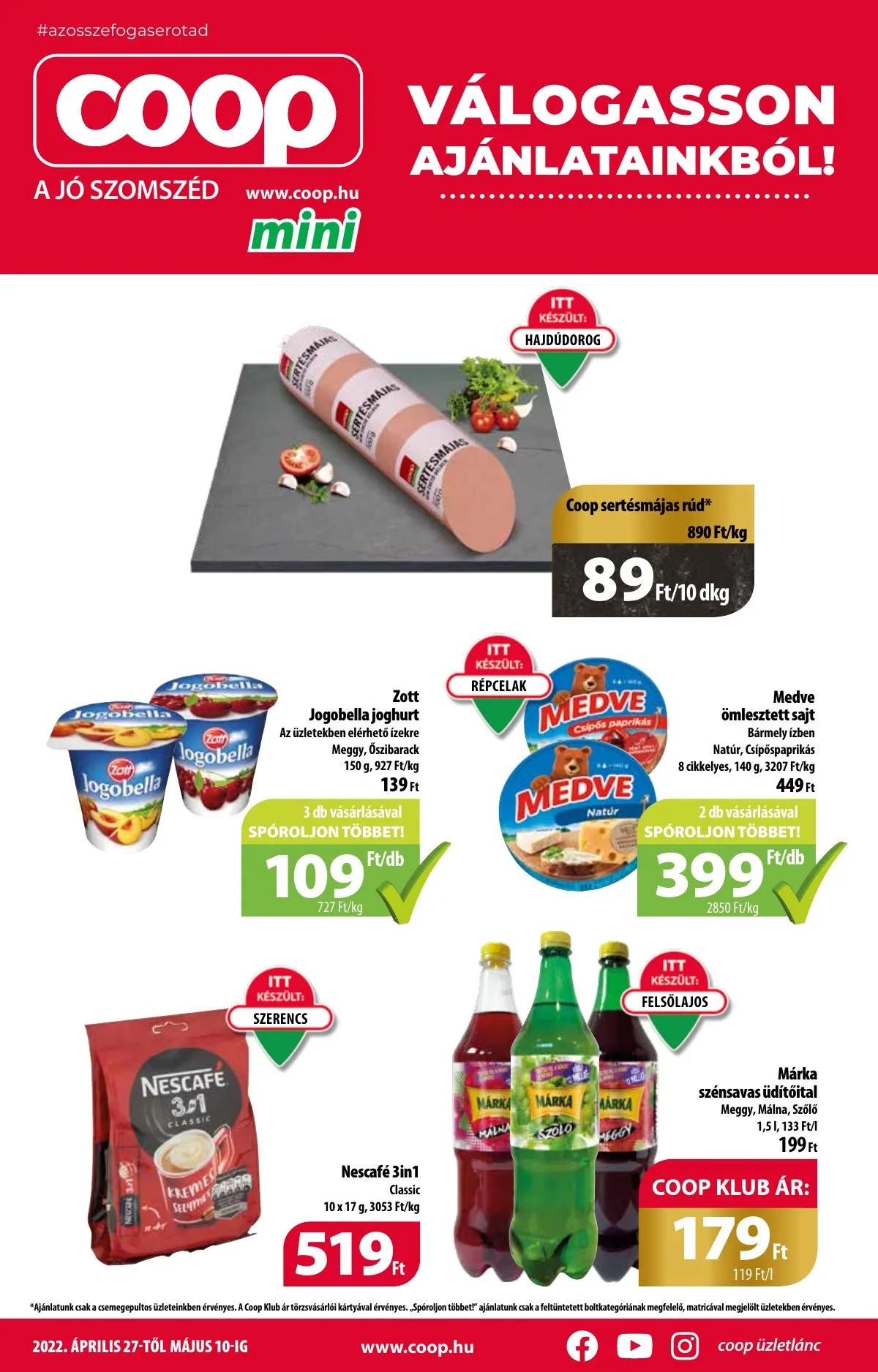 Coop akciós újság Mini 04.27–05.10
