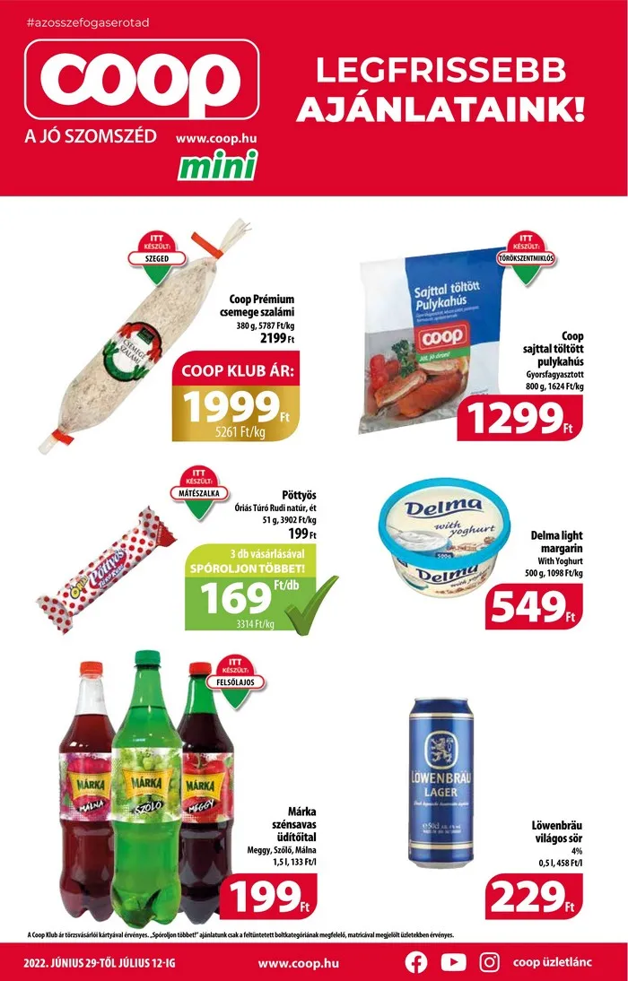 Coop akciós újság Mini 06.29–07.12