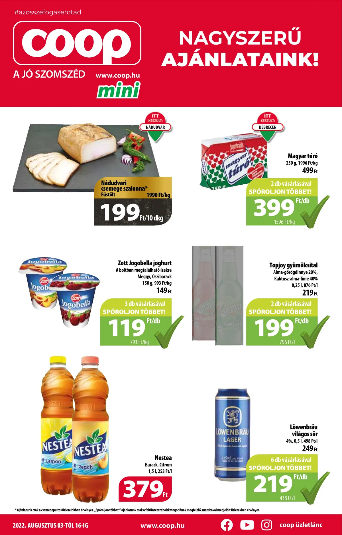 Coop akciós újság Mini 08.03–08.16