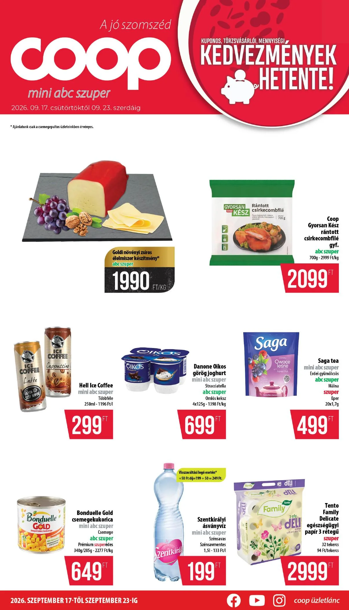 Coop akciós újság Nyírzem Szabolcs Coop 09.17–09.23