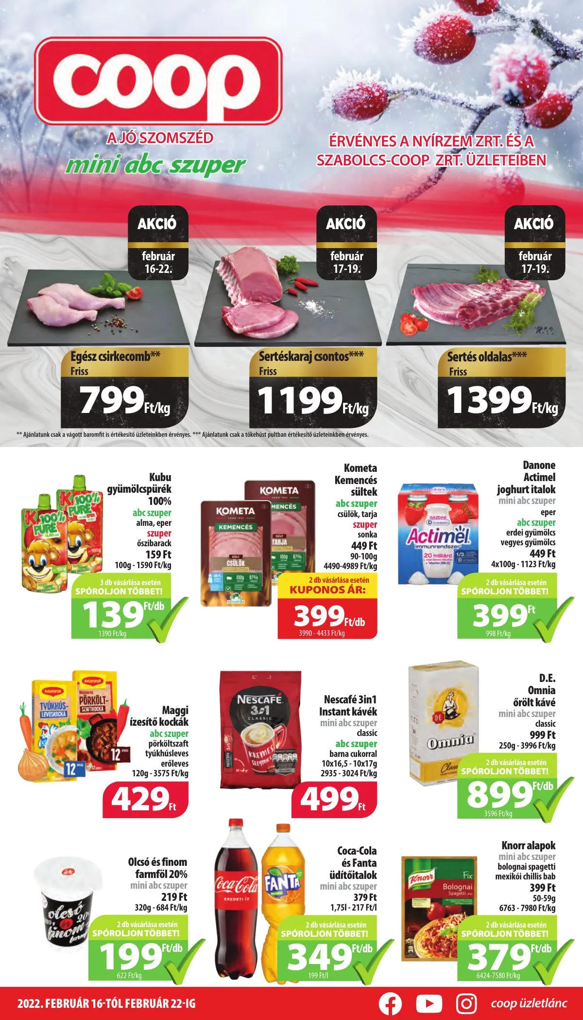 Coop akciós újság Nyírzem 02.16–02.22