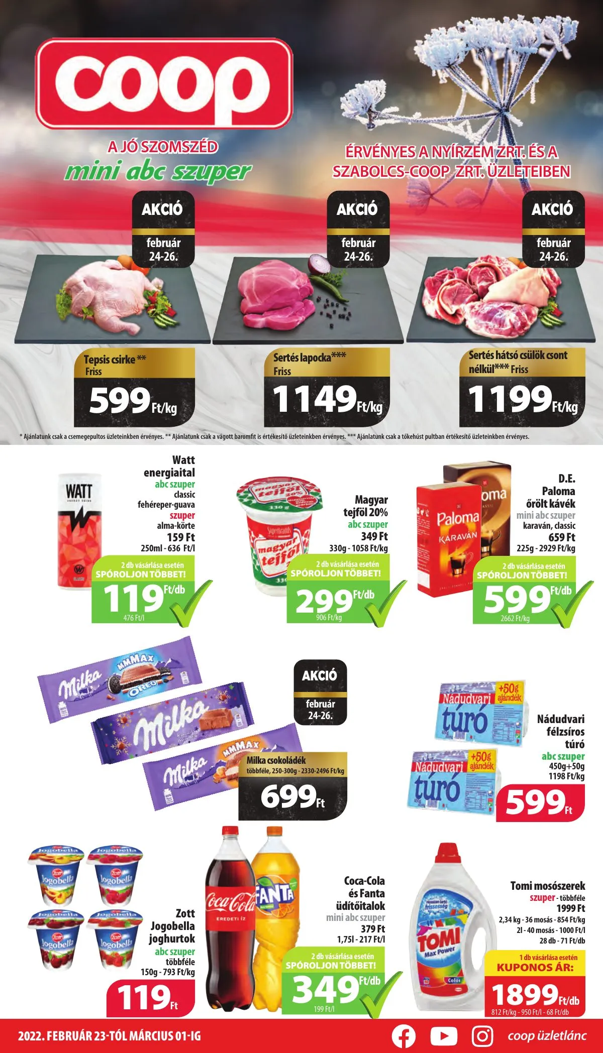 Coop akciós újság Nyírzem 02.23–03.01