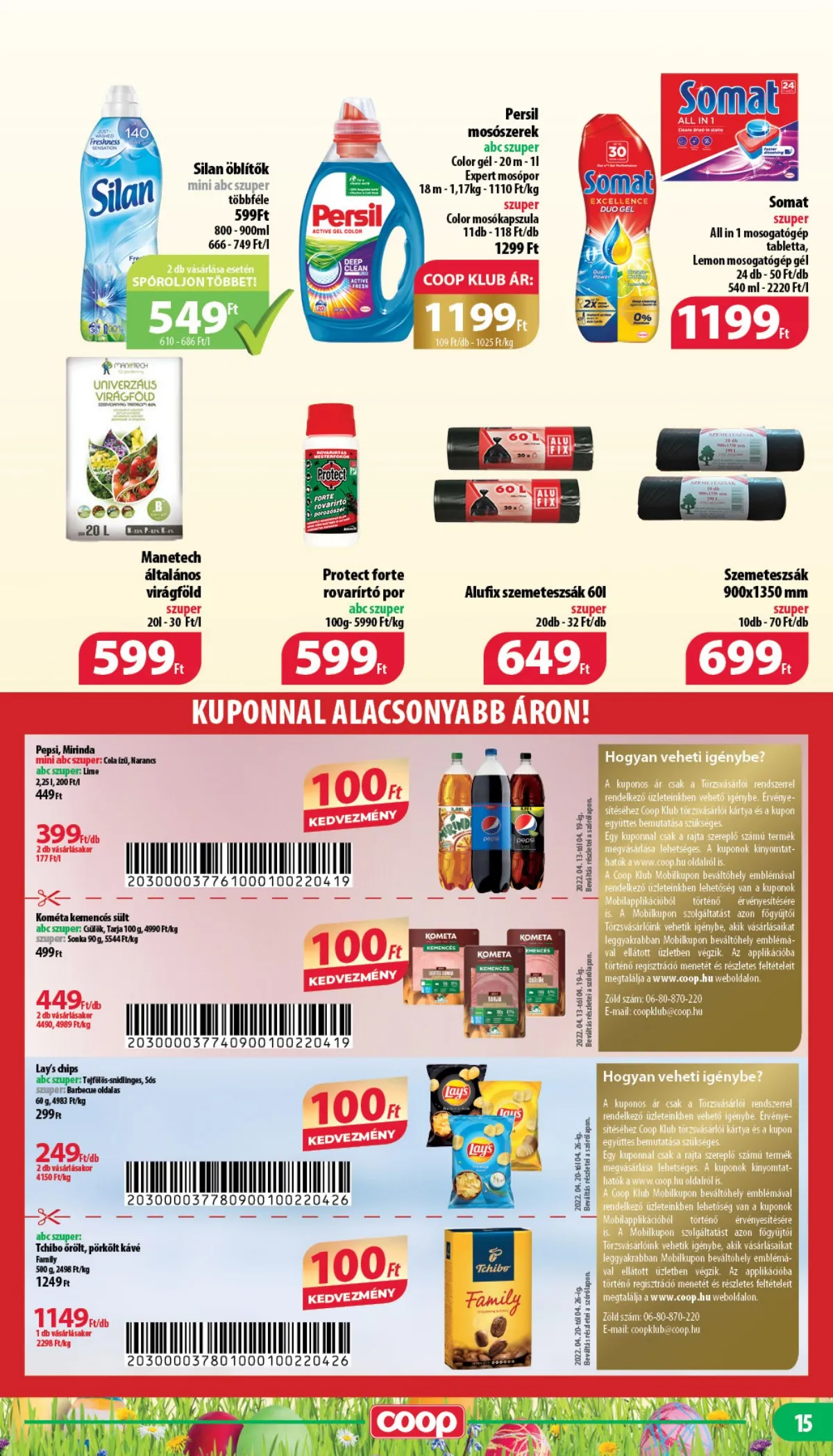 Coop akciós újság Nyírzem 04.13–04.26 – 15. oldal