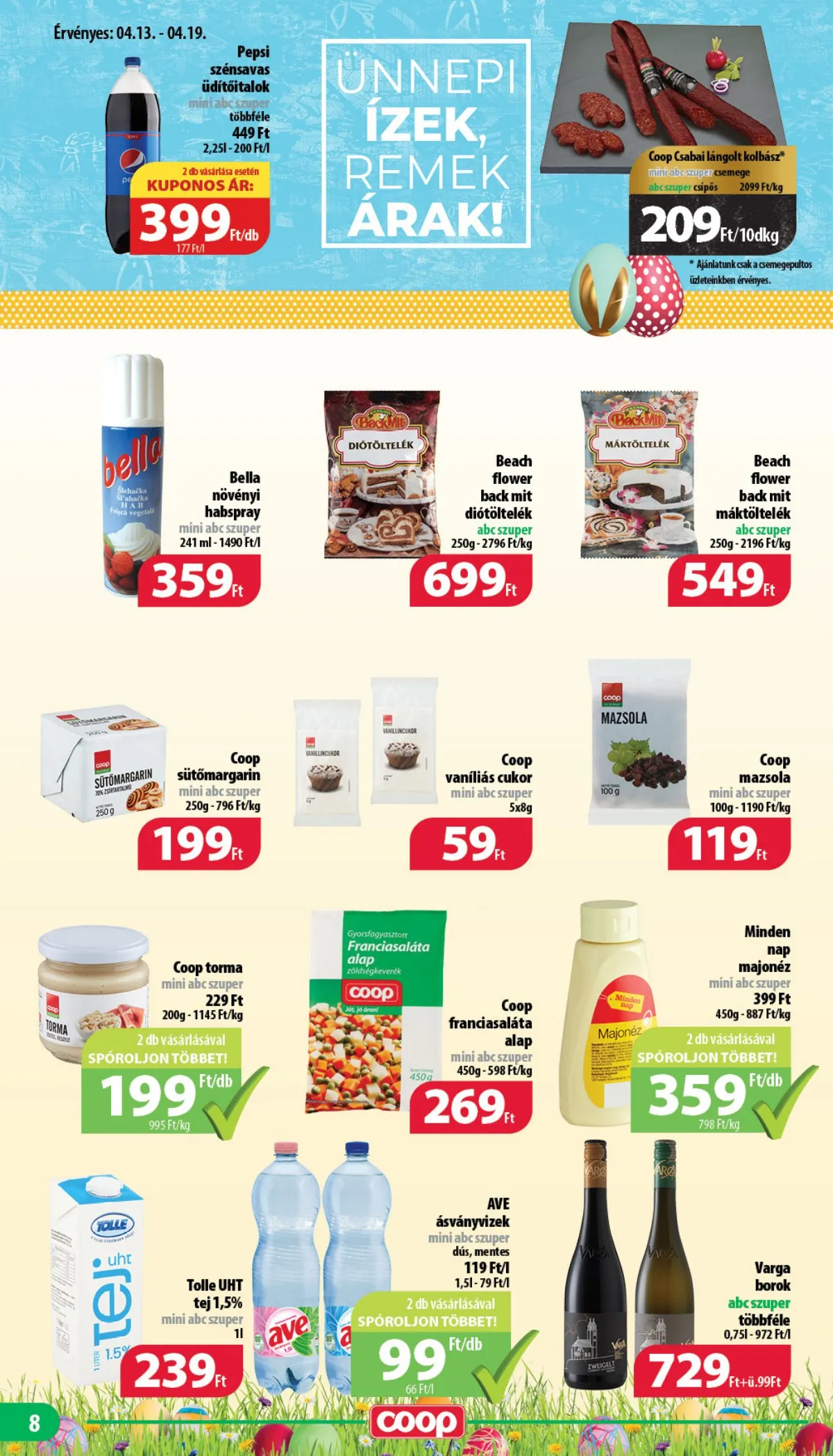 Coop akciós újság Nyírzem 04.13–04.26 – 8. oldal