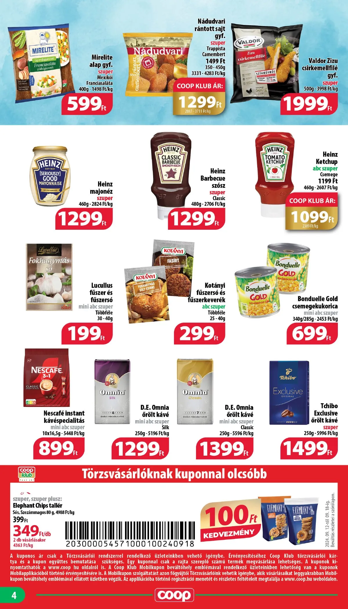 Coop akciós újság Nyírzem 09.12–09.18 – 4. oldal