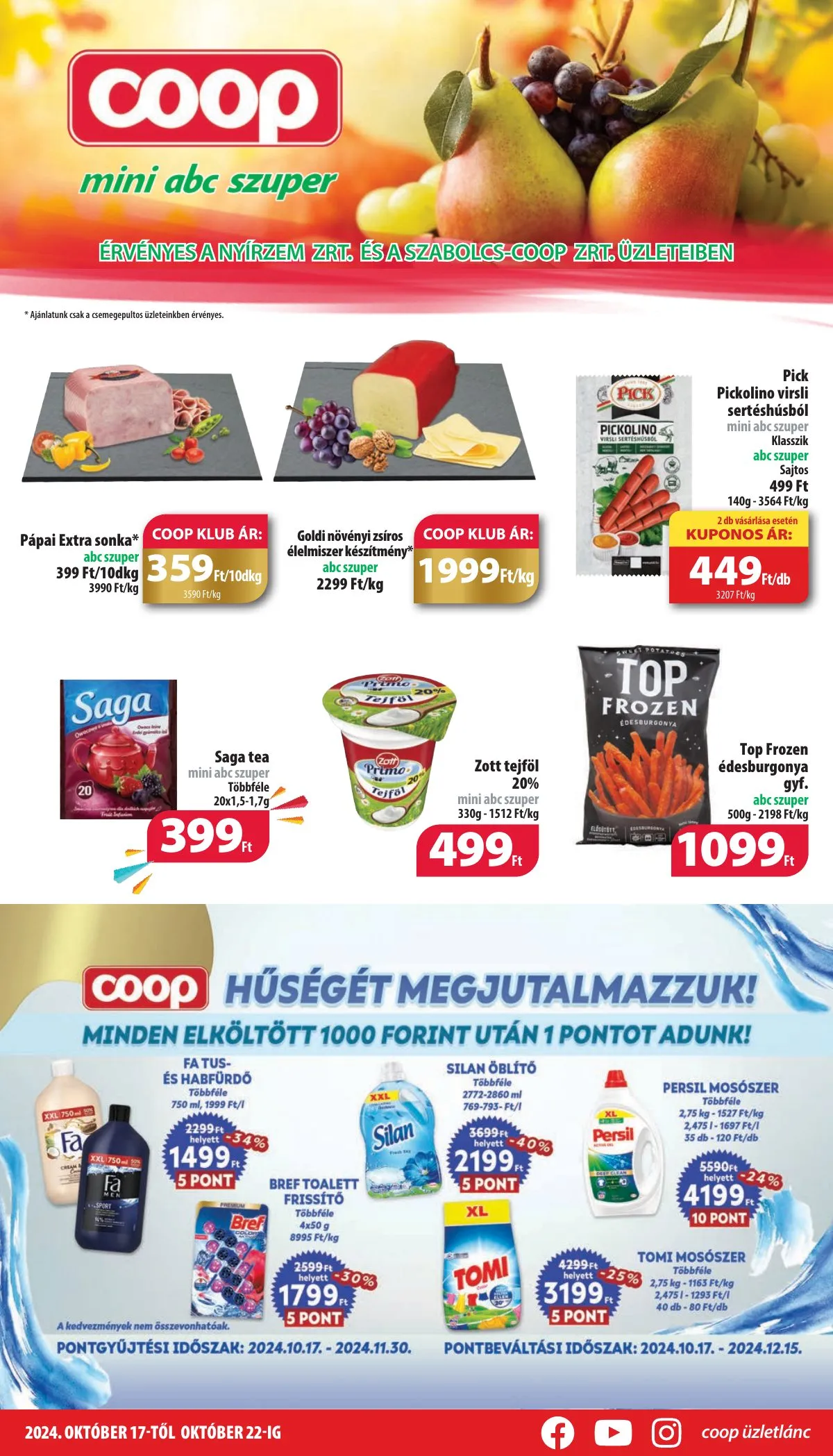 Coop akciós újság Nyírzem 10.17–10.22