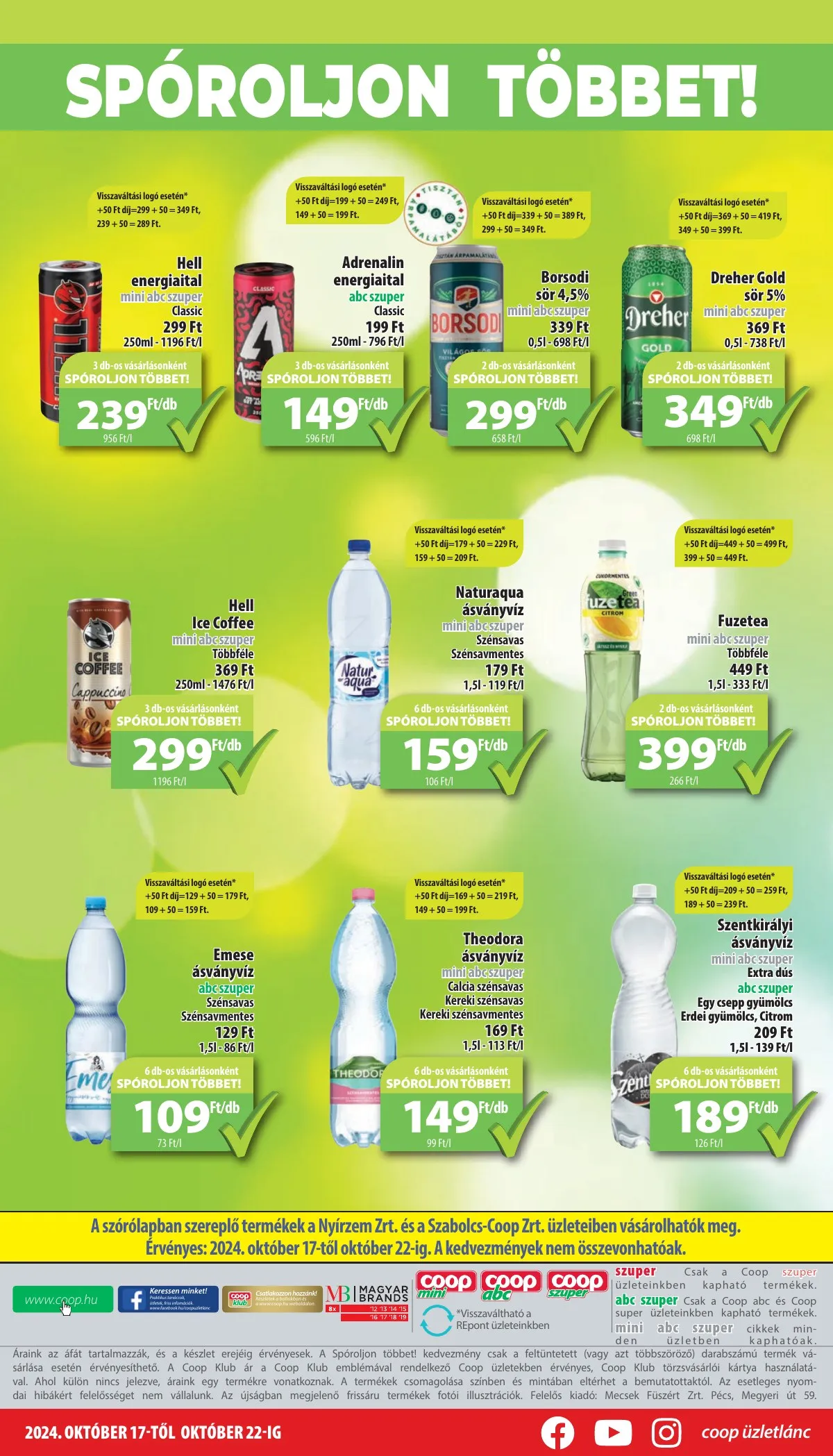 Coop akciós újság Nyírzem 10.17–10.22 – 8. oldal