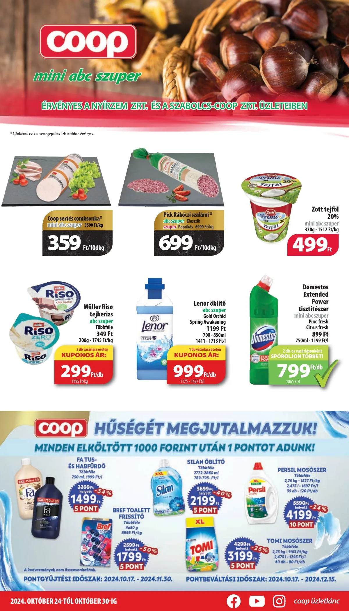 Coop akciós újság Nyírzem 10.24–10.30