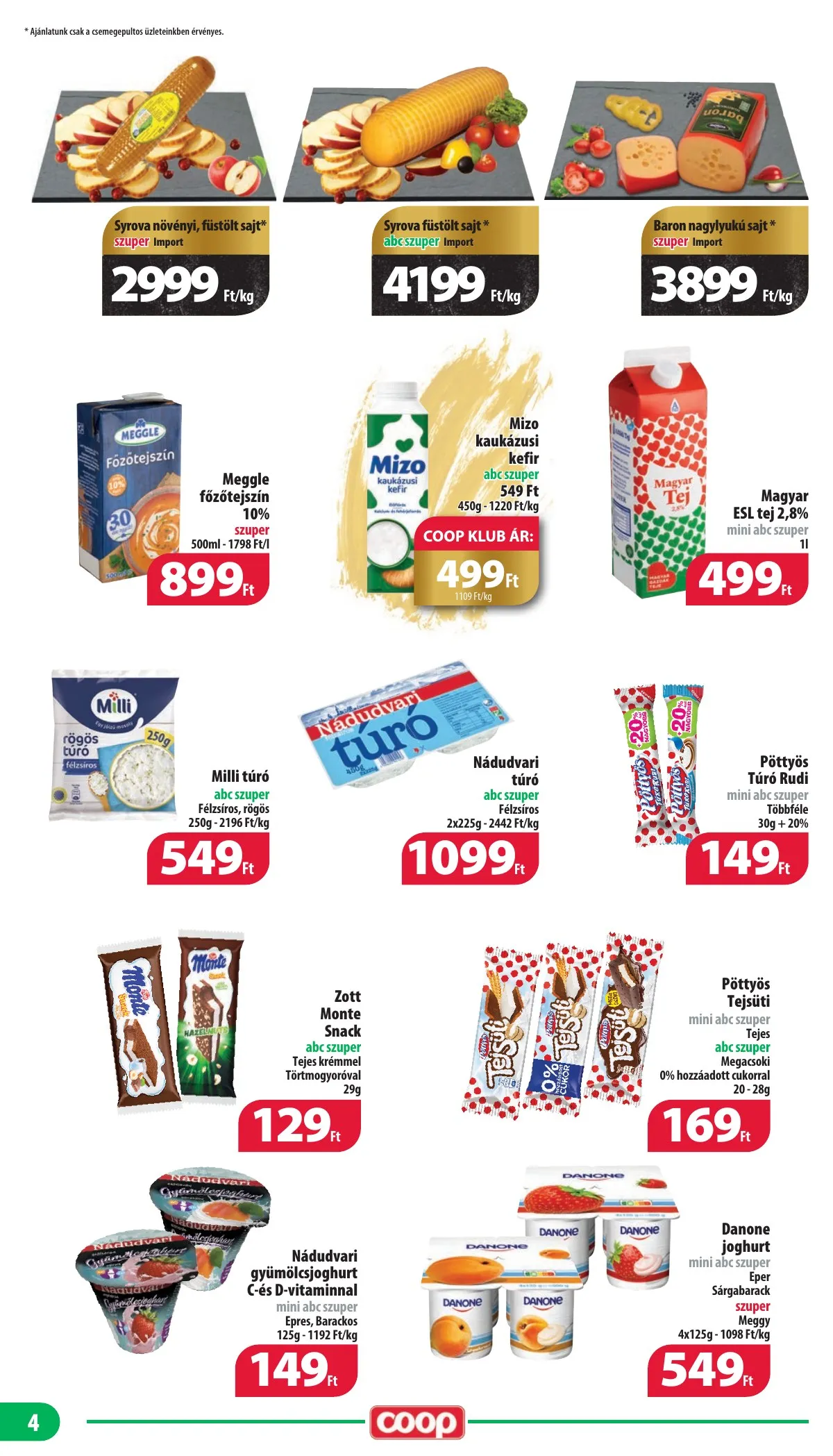 Coop akciós újság Nyírzem 10.24–10.30 – 4. oldal