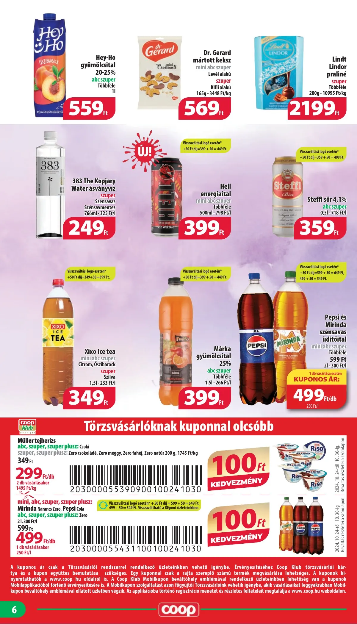 Coop akciós újság Nyírzem 10.24–10.30 – 6. oldal