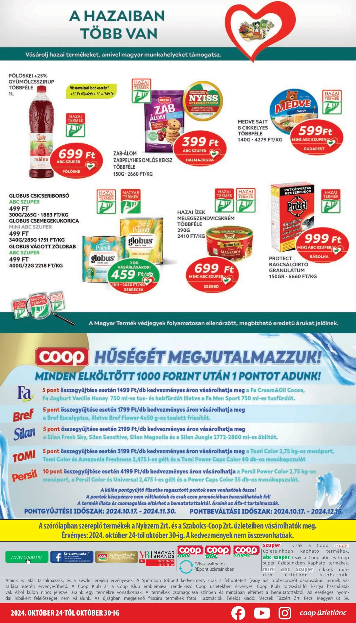 Coop akciós újság Nyírzem 10.24–10.30 – 8. oldal