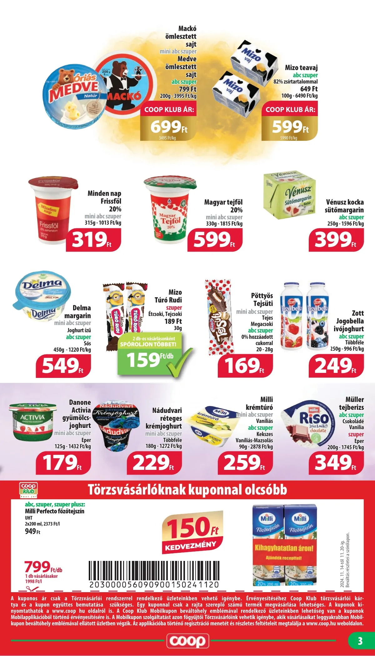 Coop akciós újság Nyírzem 11.14–11.20 – 3. oldal