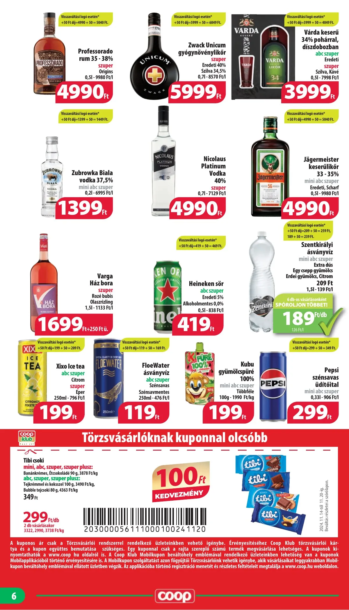 Coop akciós újság Nyírzem 11.14–11.20 – 6. oldal