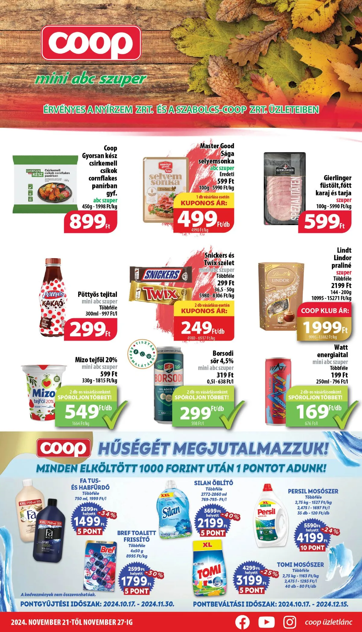 Coop akciós újság Nyírzem 11.21–11.27